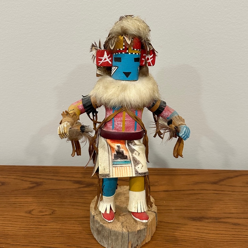 Vintage Native American  Katchina Nakiachap Doll Signed by R.T.